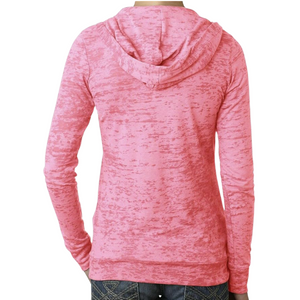 Burnout Hoodie - Pink, White and Black