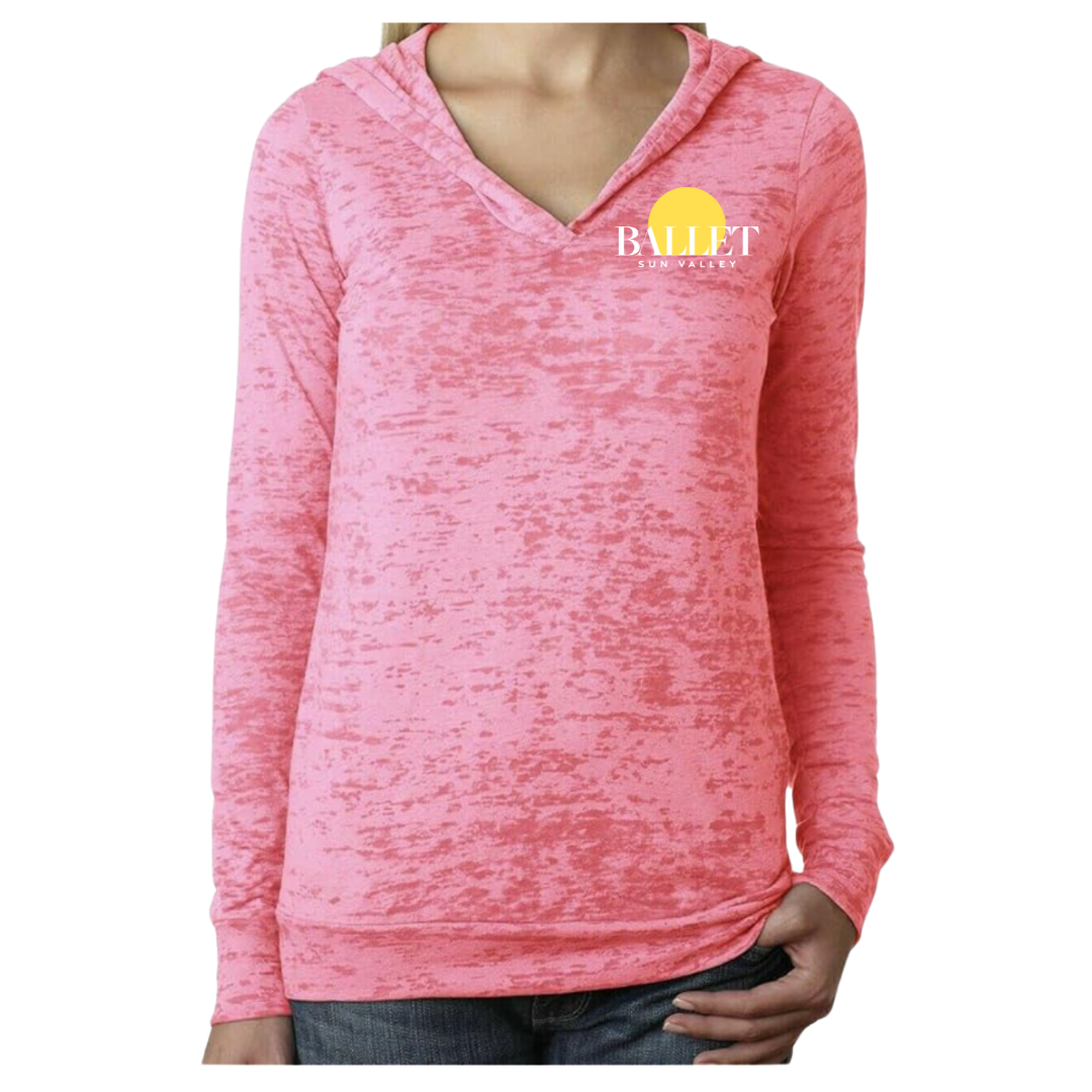 Burnout Hoodie - Pink, White and Black